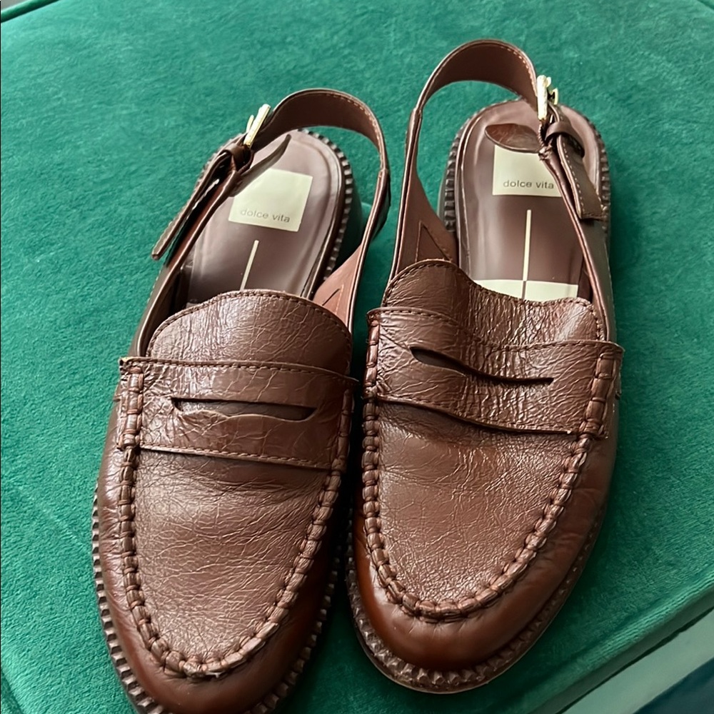 Dolce Vita women’s slingback Brown Loafers, size 9